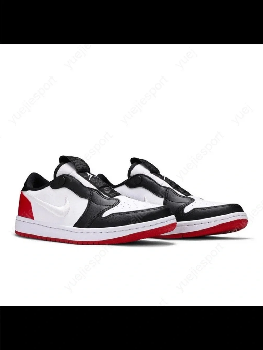 Nike Mens Air Jordan 1 Retro Low Slip 'Black Toe' Women's Size 8
